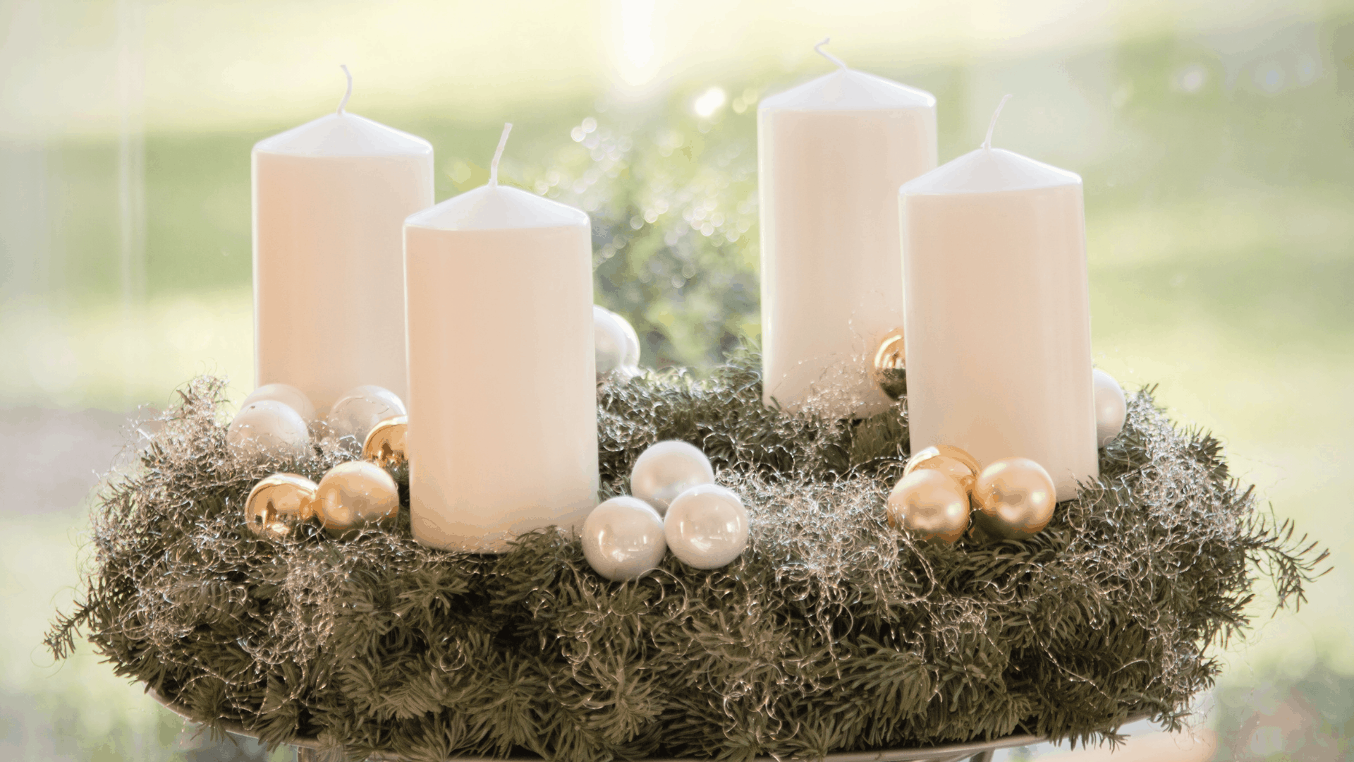 Advent Candles and Wreath used for Advent traditions.