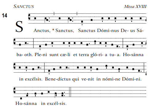 Gregorian Chant Sanctus Mass Proper. 