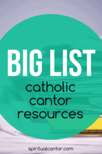This big list of Catholic cantor resources will point you to the best paid and free things you can get to start learning how to be a better Catholic cantor. 
#catholiccantor #cantorresources #catholiccantortraining #trainingresources #liturgicalmusicresources #musicresources #spiritualresources #cantor #catholiccantor #howtobeacantor